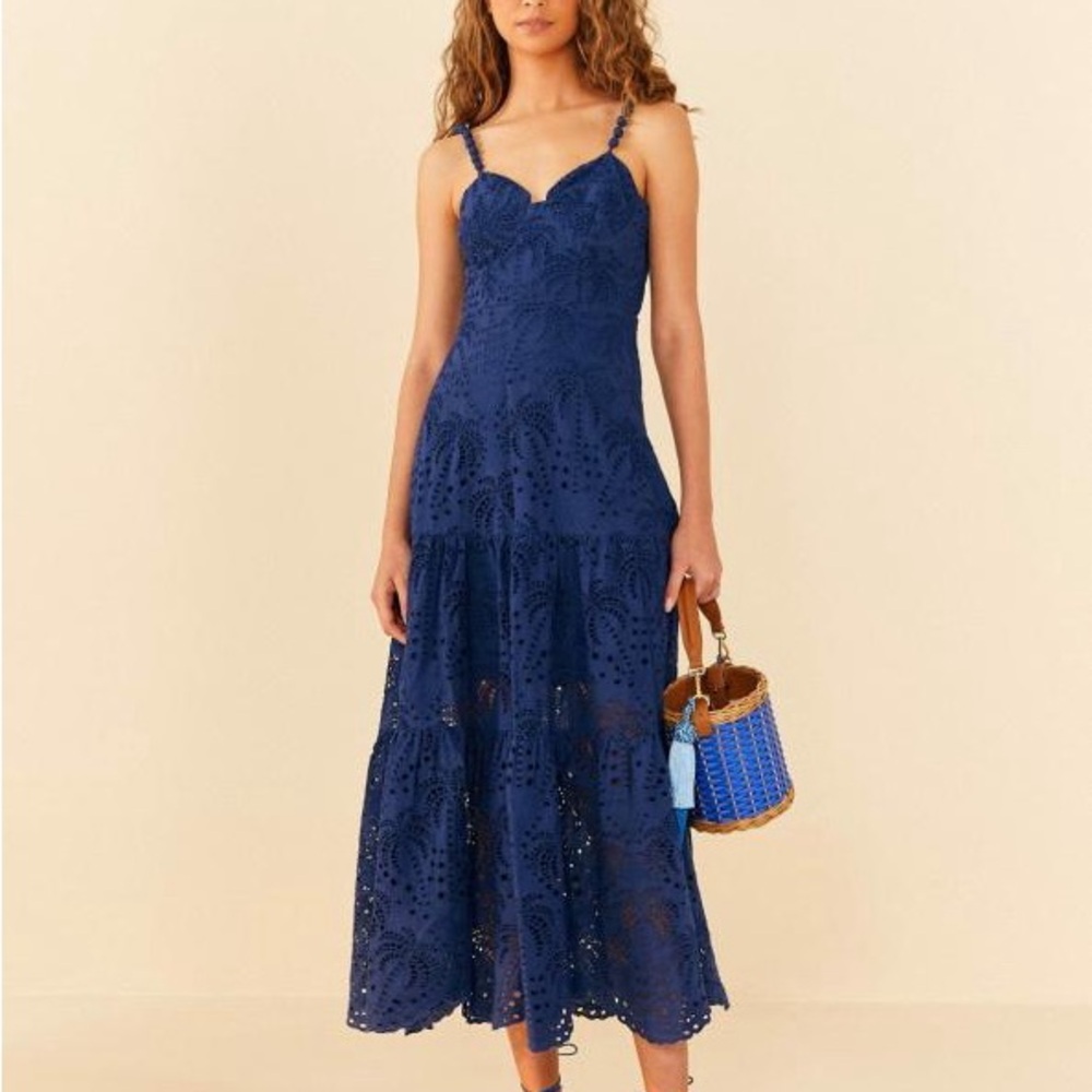 Farm Rio NWT Richilier Blue Dress XL